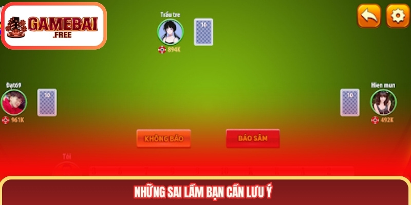 Những sai lầm bạn cần lưu ý