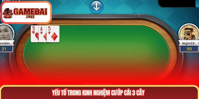 Yếu tố trong kinh nghiệm cướp cái 3 cây