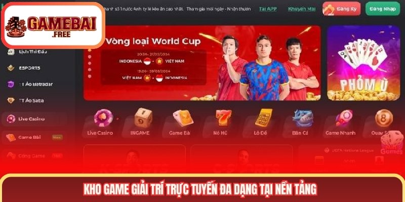 Kho game giải trí trực tuyến đa dạng tại nền tảng